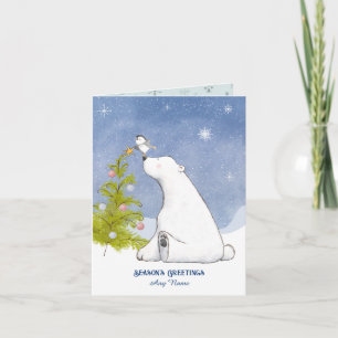 Het versieren van de boom Kerstmis Kaart