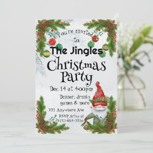 Het versieren van de  kaart (Staand voorkant)