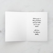 Het versieren van de kerstboom vintage schilderij kaart (Binnen)