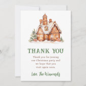 Het versieren van een peperkoekhuisje met Kerst Bedankkaart (Voorkant)