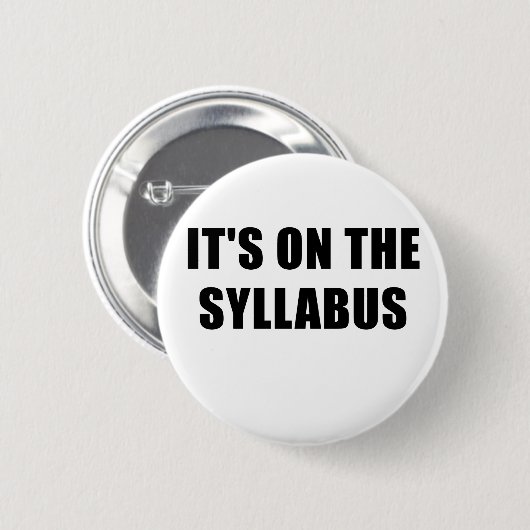 Het verslag over Syllabus Ronde Button 5,7 Cm (Voorkant /achterkant)
