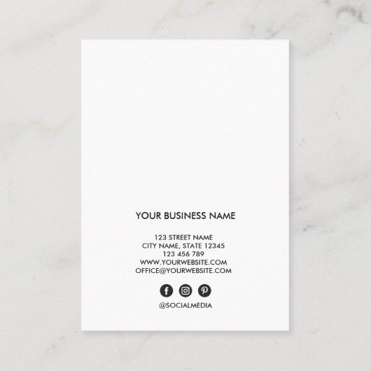 Het Verslag van de Cliënt van het streepje voegt L Visitekaartje (Achterkant)