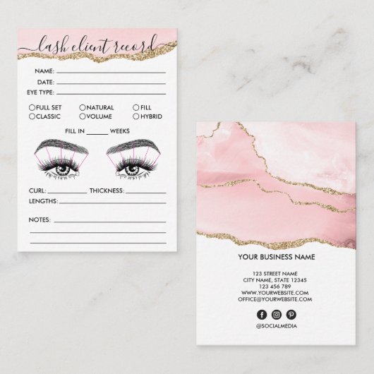 Het Verslag van de Cliënt van het streepje voegt L Visitekaartje (Voorkant / Achterkant)