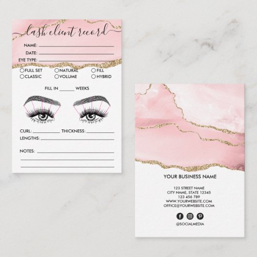 Het Verslag van de Cliënt van het streepje voegt L Visitekaartje (Voorkant / Achterkant)