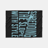 Het versnipperen van de helling skiën Shirt Funny  Fleece Deken (Voorkant (Horizontaal))