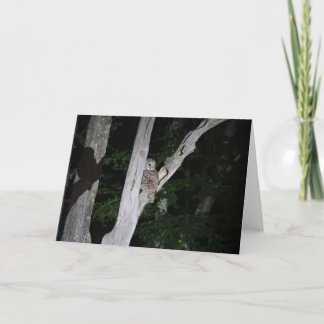 Het versperde Wenskaart van de Uil, Spatie binnen Kaart