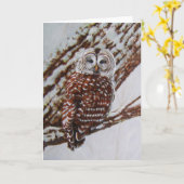 Het versperde Wenskaart van de Uil - spatie binnen Kaart (Gele Bloem)