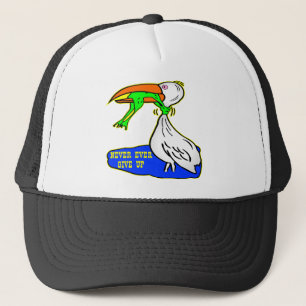 Het Versperren van de kikker de Vogel geeft nooit Trucker Pet