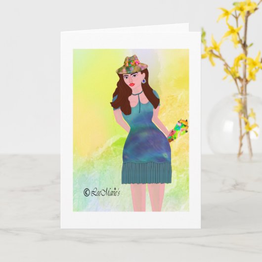 Het verspreiden van Cheer LeeMarie's creatieve ont Kaart (Gele Bloem)