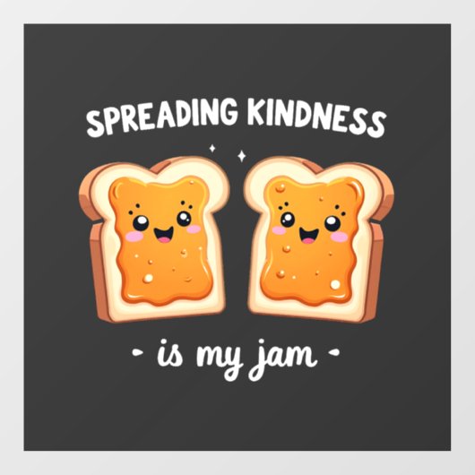 Het verspreiden van vriendelijkheid is mijn jam Fu Raamsticker (Vel)