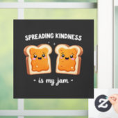 Het verspreiden van vriendelijkheid is mijn jam Fu Raamsticker (Huis)