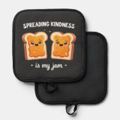 Het verspreiden van vriendelijkheid is My Jam Funn Pannenlap (Voorkant / Achterkant)