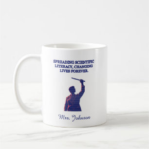 Het verspreiden van wetenschappelijke geletterdhei koffiemok