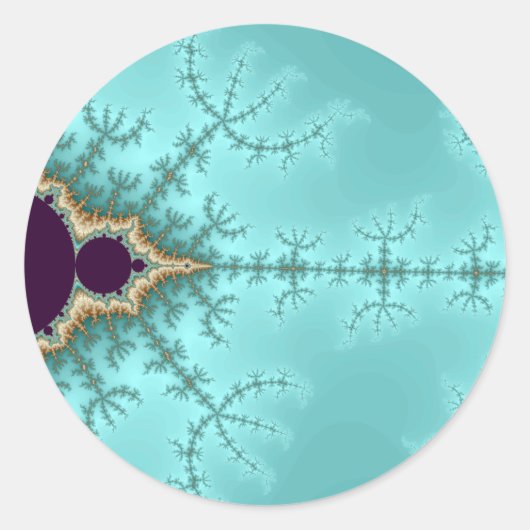 Het verspreidt zich - Fractal Ronde Sticker (Voorkant)