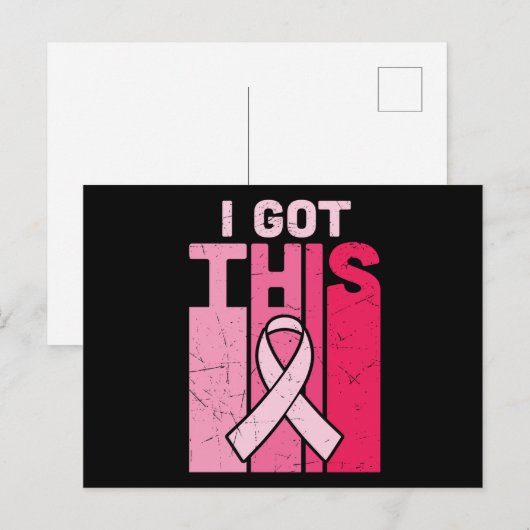 Het versterken van deze overlevende van borstkanke briefkaart (Voorkant / Achterkant)