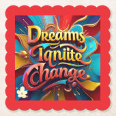 "Het versterken van dromen" Kartonnen Onderzetters (Voorkant)