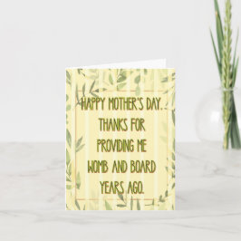 Het verstrekken van me oprechte Moederdag Kaart