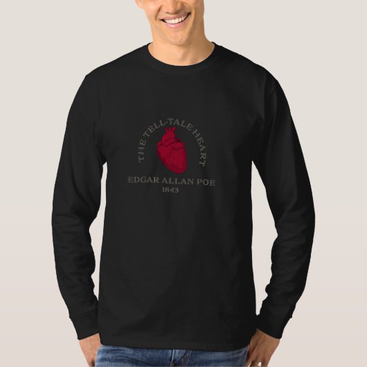 Het Vertel het Hart Edgar Allan Poe T-shirt (Voorkant)