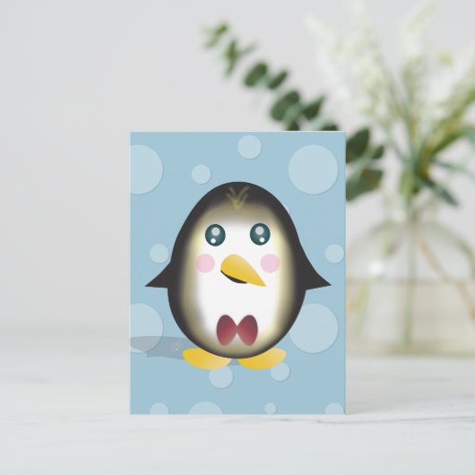 Het Verticale Briefkaart van de Pinguïn van (Staand voorkant)