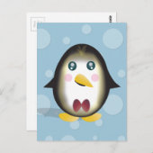 Het Verticale Briefkaart van de Pinguïn van (Voorkant / Achterkant)