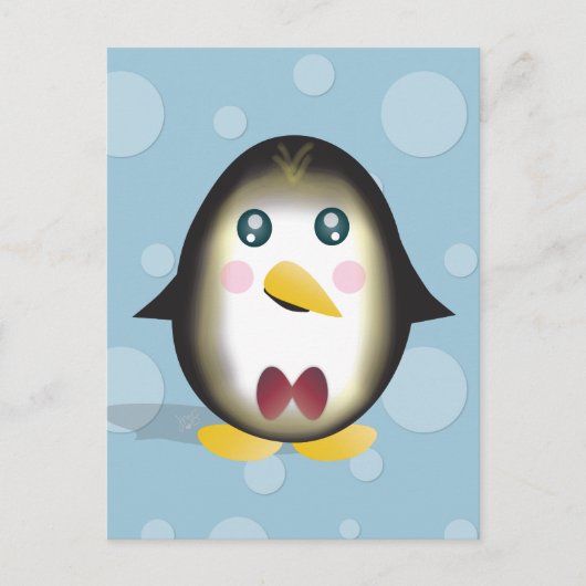 Het Verticale Briefkaart van de Pinguïn van (Voorkant)