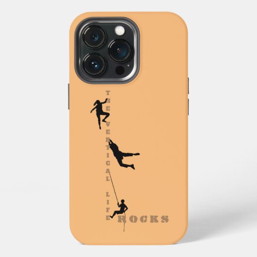Het verticale levensritme - Rockklimdesign iPhone Hoesje (Achterkant)