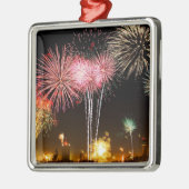 Het vertoning-viering van het vuurwerk! metalen ornament (Links)