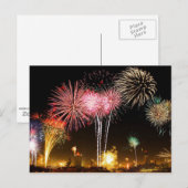 Het vertoning-viering van het vuurwerk! uitnodiging briefkaart (Voorkant / Achterkant)