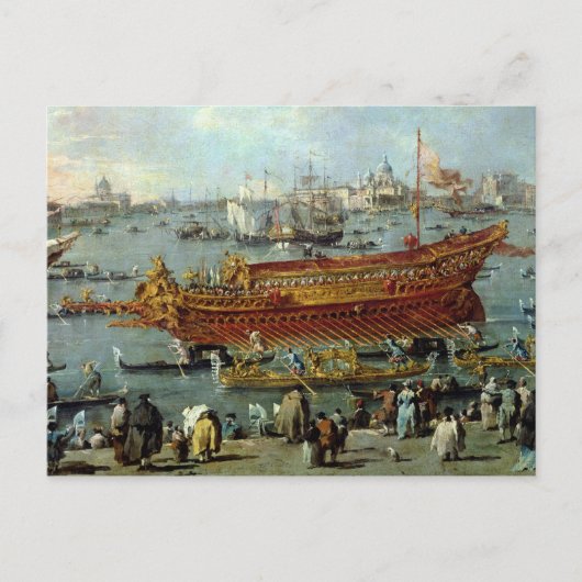 Het vertrek van de "Bucentaur" Briefkaart (Voorkant)