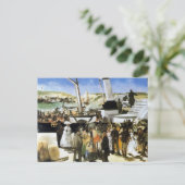 Het vertrek van de damp van Folkestone - Manet Briefkaart (Staand voorkant)