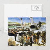 Het vertrek van de damp van Folkestone - Manet Briefkaart (Voorkant / Achterkant)