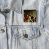 Het vertrek van de vrijwilligers vierkante button 5,1 cm (In situ)