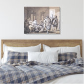 Het vertrek van Hector, c.1812 Canvas Afdruk (Insitu (Slaapkamer))