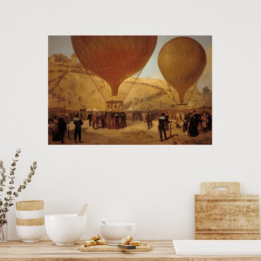 Het vertrek van Leon Michel Gambetta Poster (Keuken)