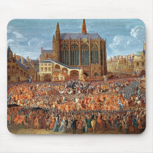 Het vertrek van Louis XV van Muismat (Voorkant)