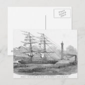 Het vertrek van 'The Lizzie Webber' Briefkaart (Voorkant / Achterkant)