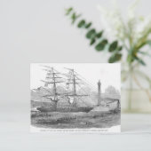 Het vertrek van 'The Lizzie Webber' Briefkaart (Staand voorkant)