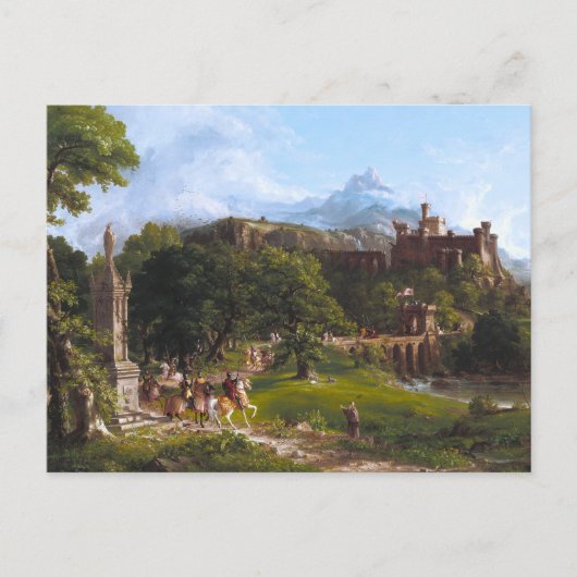 Het vertrek van Thomas Cole Briefkaart (Voorkant)