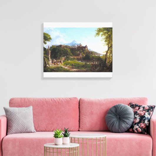 Het vertrek van Thomas Cole Canvas Afdruk (Insitu (Woonkamer))