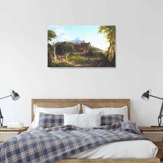 Het vertrek van Thomas Cole Canvas Afdruk (Insitu (Slaapkamer))