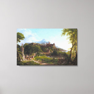 Het vertrek van Thomas Cole Canvas Afdruk