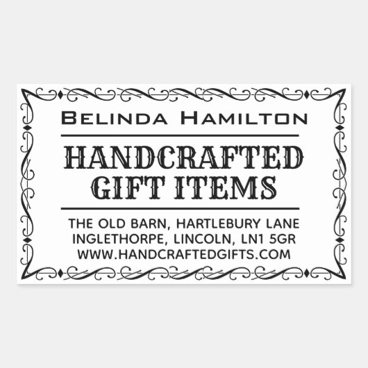 Het vervaardigen van Productnaam & Beschrijving op Rechthoekige Sticker (Voorkant)