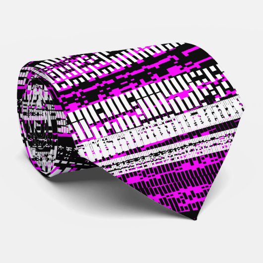 Het Verval van de Technologie - Zwart, Wit en Mage Stropdas (Opgerold)