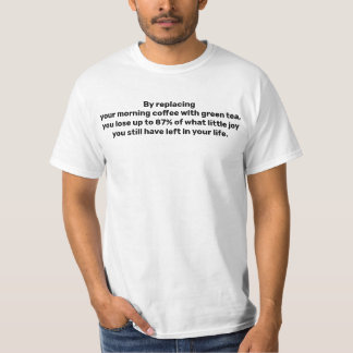 het vervangen van je ochtendkoffie door groene the t-shirt