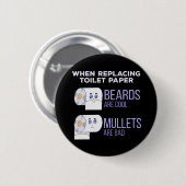 Het vervangen van Toilet Paper Beards en Mullets H Ronde Button 5,7 Cm (Voorkant /achterkant)