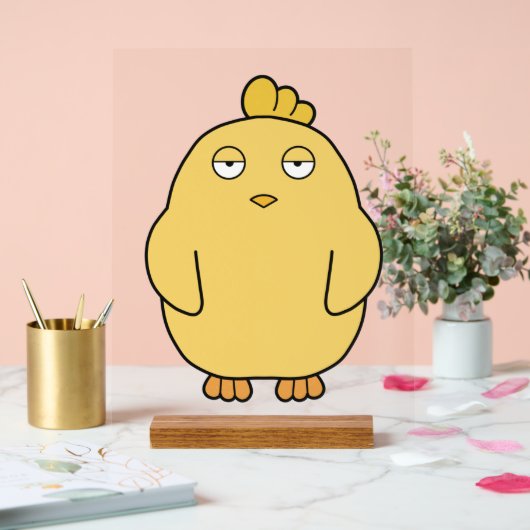 Het verveelde kuiken acryl bord (Huwelijk)