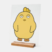 Het verveelde kuiken acryl bord (Hoek)