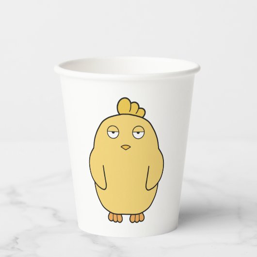 Het verveelde kuiken papieren bekers (Voorkant)