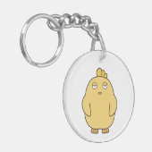 Het verveelde kuiken sleutelhanger (Voorkant Links)