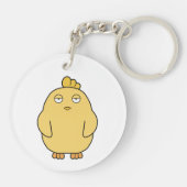 Het verveelde kuiken sleutelhanger (Achterkant)